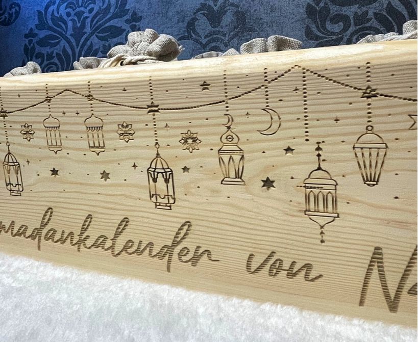 Personalisierter Ramadan Kalender Box Kiste Ramadankalender in Sande