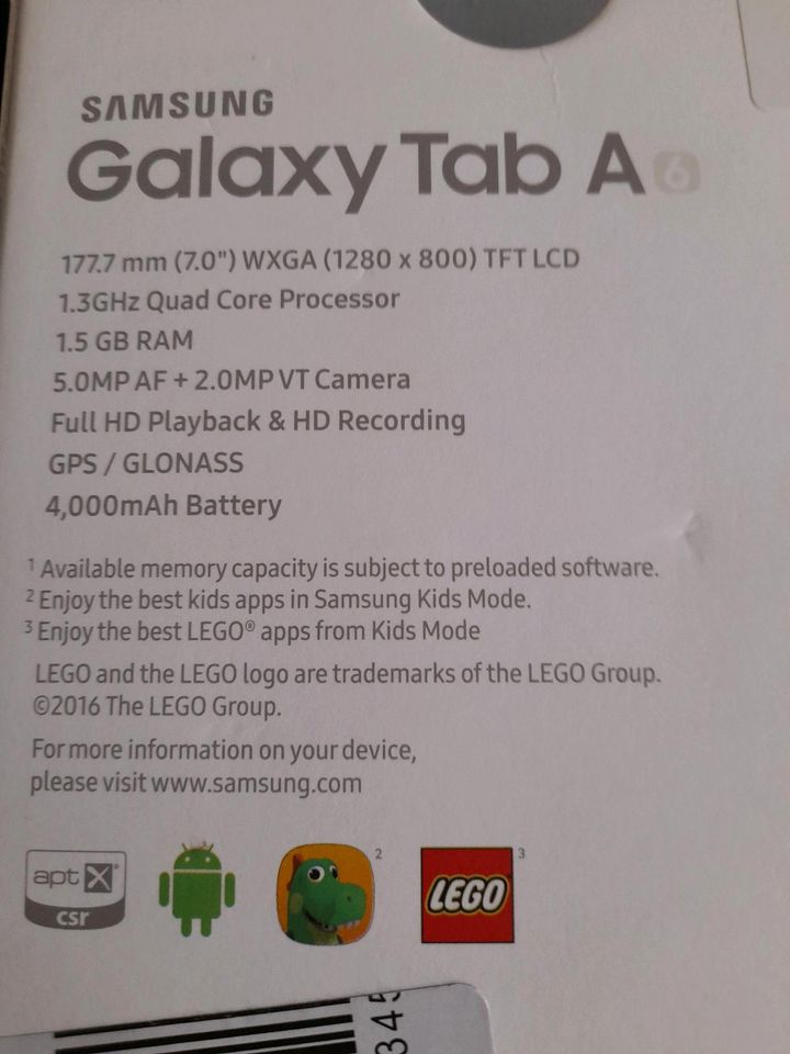 Samsung galaxy Tab A6  T280 2016 in Velbert