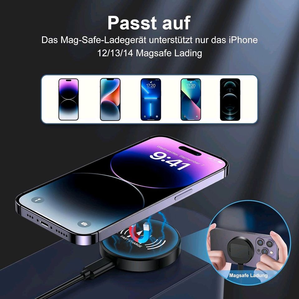 Magnetic MagSafe Wireless Charger, Kabellose Ladestation iPhone in Kiefersfelden