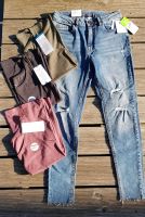 4er SET: skinny Vintage Jeans + 3x stretchy Tanktop Baden-Württemberg - Hüttlingen Vorschau