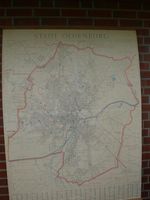 Alte Stadtkarte von Oldenburg von 1973 Niedersachsen - Großenkneten Vorschau