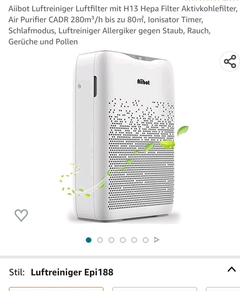 Aiibot Luftreiniger Epi 188 mit Aktivkohlefilter in Nordrhein-Westfalen -  Meckenheim | Weitere Haushaltsgeräte gebraucht kaufen | eBay Kleinanzeigen  ist jetzt Kleinanzeigen