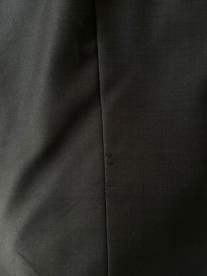 Boss Super 100 Kompl. Anzug Slim 46 Wolle 2-Teilig Grau +Krawatte in Selzen