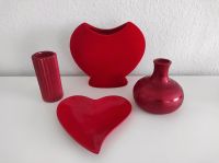 ⭐3 Vasen, 1 Herzteller ⭐rote Deko, Herzvase⭐Liebe, Valentinstag ⭐ Niedersachsen - Bad Bevensen Vorschau