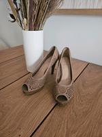 Peep Toes High Heels Taupe Beige Pastelle Braun Pumps Sendling - Obersendling Vorschau