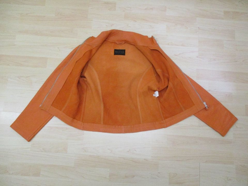 Bonnie Manfred Bogner Lederjacke Jacke Leder orange Gr 42 in Isny im Allgäu