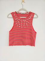 Crop-Top, Zara, Rot, Weiß, Gestreift, Perlen, M Hessen - Kassel Vorschau