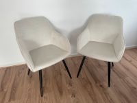 2 Stühle Marilyn gepolstert, in Samtoptik 58 x 62 x 82 cm Beige Düsseldorf - Flingern Nord Vorschau