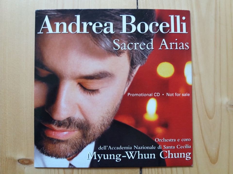 Andrea Bocelli "Sacred Arias" Geschenk-Set CD/VHS-Video/Heft, rar in Braunschweig