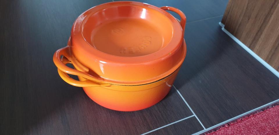 Le Creuset Cousances Doufeu Gusseisen Bräter 22cm Topf Emaille in Roding