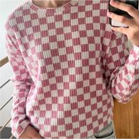 Rosa weiß Karierter Pullover Bayern - Prien Vorschau