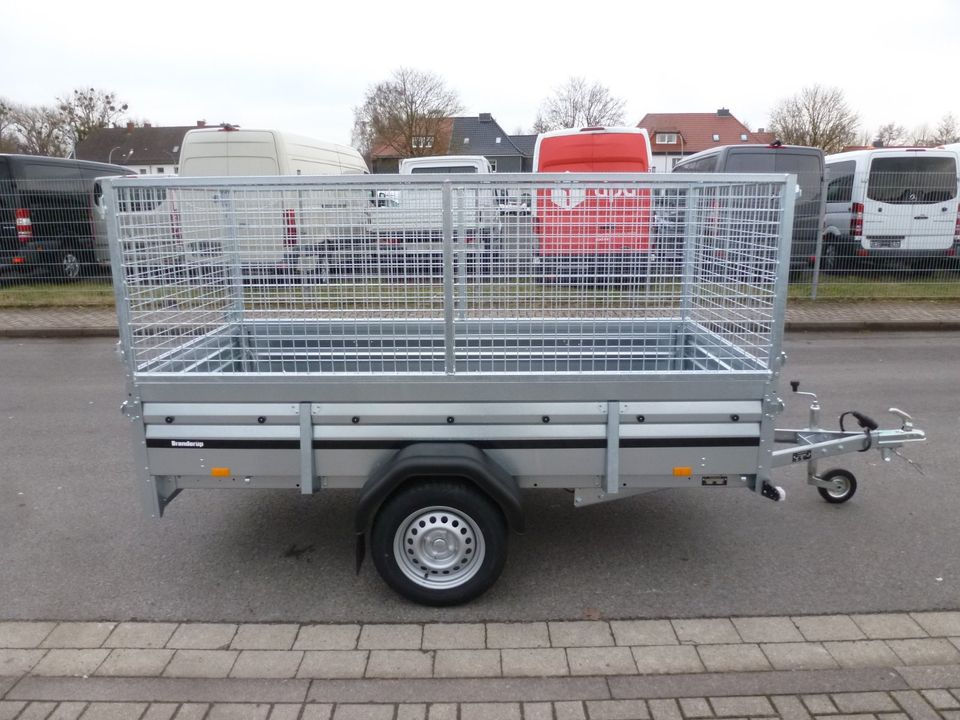 Pkw Anhänger BRENDERUP 750 Kg NEU 258x128x120 cm Stützrad Gitter in Breitenworbis