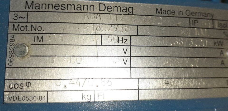 DEMAG AF06 KBF80 A12-2 AFW06 KBA112 B12-2 KBF90 A4-2 AFW08 in Nordhausen