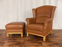 Ohrensessel Vintage Ledersessel Hocker Chesterfield Sessel Nordrhein-Westfalen - Hüllhorst Vorschau