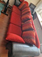 Sofa mit Leder zu verschenken Harburg - Hamburg Marmstorf Vorschau