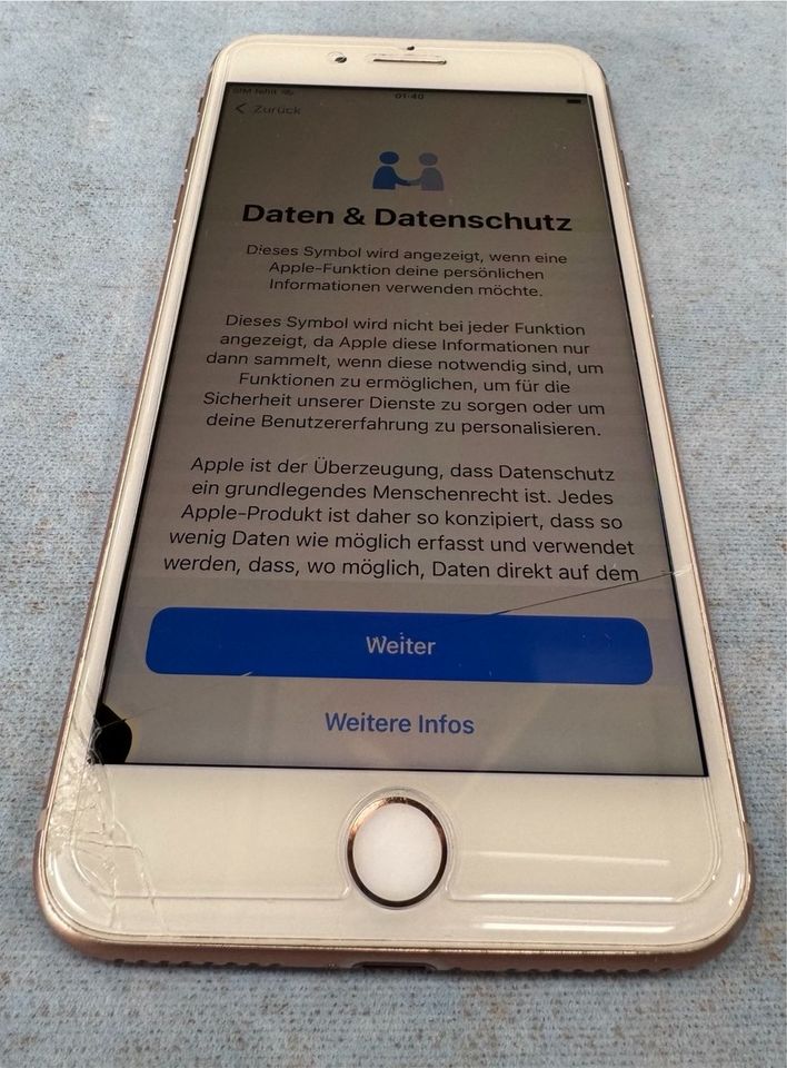 Apple IPhone 8 Plus 256GB Displayschaden aber funtioniert OVP in Hamburg