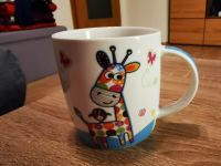 NEU – Tasse, Giraffe, Vögel, weiß, Durchmesser 9 cm Sachsen - Drebach Vorschau