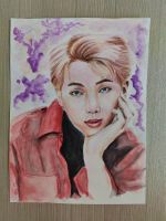 BTS Fanart Namjoon auf A5 mit Buntstift und Aquarell Rheinland-Pfalz - Bad Kreuznach Vorschau