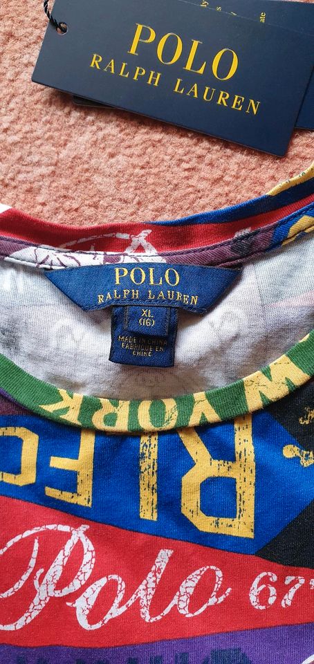 Polo Ralph Lauren Kleid Größe XL 16 82 cm lang bunt 100% Baumwoll in Rostock