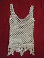 MANGO Gestrickte Top Häkelstrick Strand Beige Gr.M Sachsen - Markneukirchen Vorschau