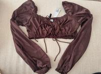 Cropped Top Bluse Braun NEU mit Etikett Satinoptik H&M in S Baden-Württemberg - Ravensburg Vorschau