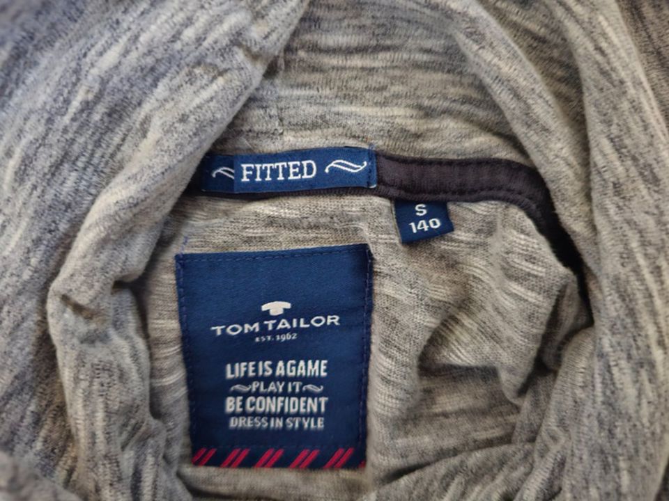 Langarm-Shirt Tom Taylor für Kinder, grau, Größe 140 in Berlin