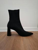Schwarze Stiefeletten aus Stoff Zara Berlin - Steglitz Vorschau