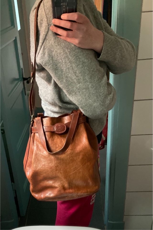 Vintage Tasche Marianelli Leder braun in Lübeck