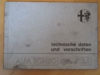 Alfa Romeo Alfa 6 2,5 Technische Daten + Vorschriften Original Baden-Württemberg - Bruchsal Vorschau