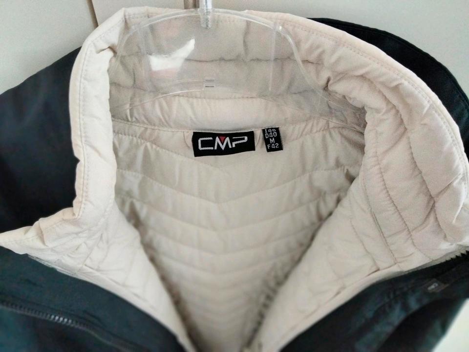 Regenfeste Damenjacke CMP ungetragen Gr. 40 schwarz (innen beige) in Laufen