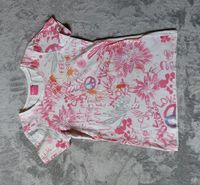 ♡ Pampolina Shirt Kurzarm Mädchen, Gr. 128, weiß/ rosa/ Glitzer Sachsen - Zschorlau Vorschau