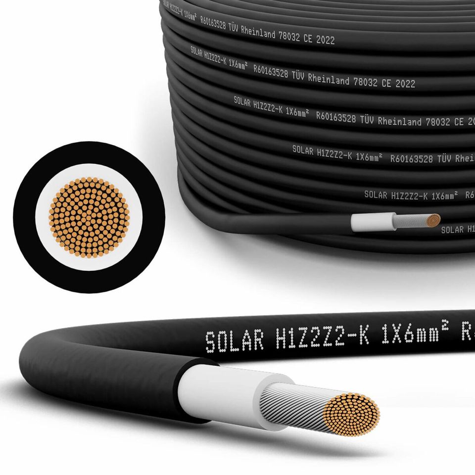 Solarkabel - 6mm² - H1Z2Z2-K 6SW EN50618 in Leipzig