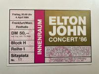 Elton John Concert 4.April 1986 Festhalle Frankfurt Konzertticket Hessen - Langen (Hessen) Vorschau