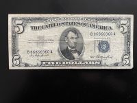 USA (P417) 5 Dollars 1953 VF/F+ - Silver Certificate Bayern - Landshut Vorschau