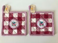 2 Kinder Topflappen Karo, Blumen  Clayre & Eef NEU! Nordrhein-Westfalen - Velbert Vorschau