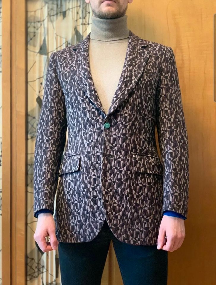 Rarität 70er vintage Abendmode Blazer Modeshaus Gr. 48 gemustert in Berlin