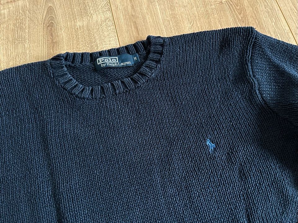 Polo Ralph Lauren Sweater Pullover Strick Wolle Blau M Gant in Mühldorf a.Inn