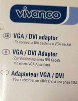 Vivanco VGA / DVI Adapter zur Verbindung DVI mit VGA Kabel, Neu München - Thalk.Obersendl.-Forsten-Fürstenr.-Solln Vorschau