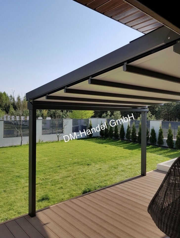 Neue Pergola Markise 6x4m Terrassenüberdachung Sonnenschutz in Murrhardt