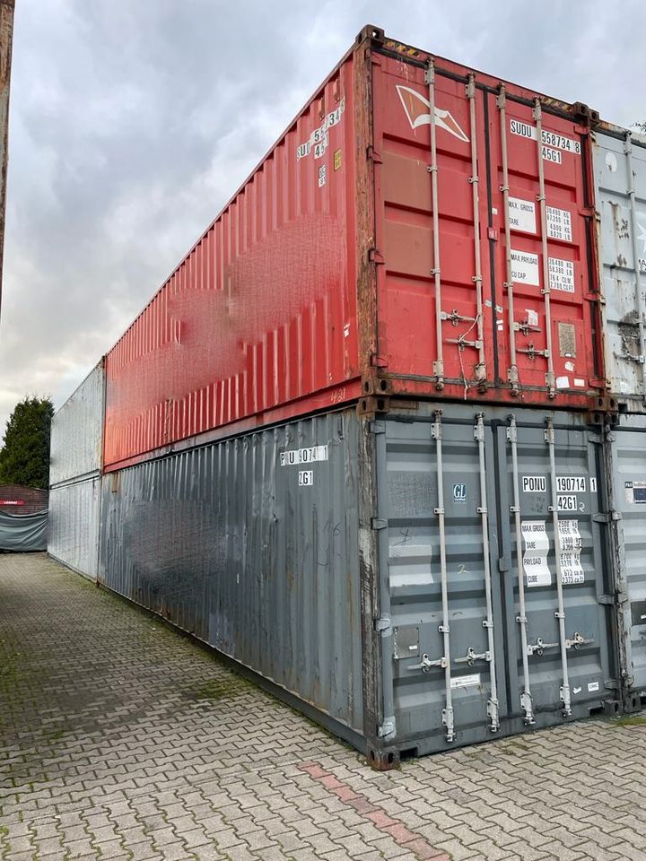 40ft Standard Schiffscontainer Reifencontainer 12m Lager mieten in Köln