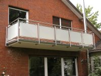 Edelstahlbalkongeländer mit Milchglas für Balkon ca 5,25m x 1,25m Nordrhein-Westfalen - Willich Vorschau