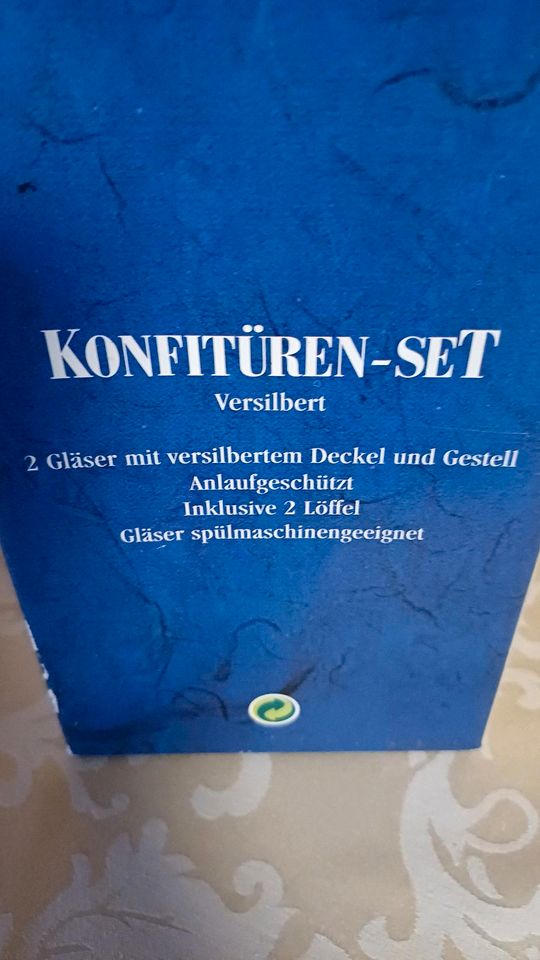 Konfitüren-Set, versilbert. Versand möglich in Schwandorf