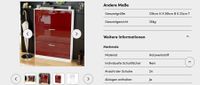 neuer Schuhschrank–Bausatz in Burgunder – Rot  und matt weiß Köln - Ehrenfeld Vorschau