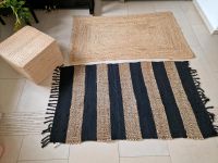 Jute Teppich schwarz beige maison du monde Bast Hocker Sitz Stuhl Saarland - Kleinblittersdorf Vorschau