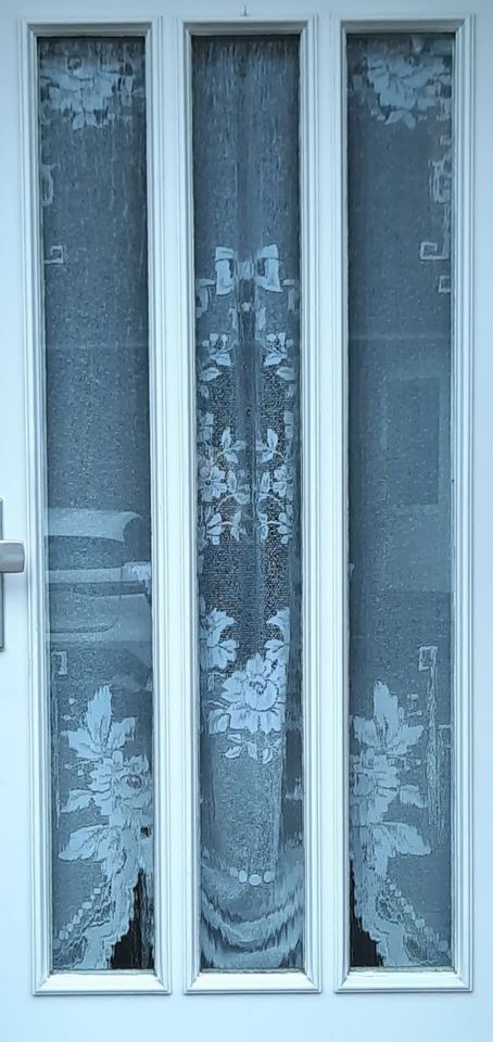 Scheibengardine weiß für Tür ca. 175 x 90 cm in Buxtehude