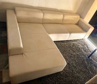 Echtleder Sofa Eckcouch weiß creme Sachsen - Zwickau Vorschau