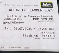 Ticket Rhein in Flammen 2024 Bingen Rüdesheim 06.07.2024 Oberdeck Berlin - Mahlsdorf Vorschau