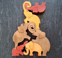 NEUZUSTAND: hochwertiges Holzpuzzle Elefanten Bayern - Stein Vorschau