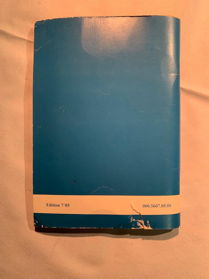 VW Golf 2 1986 Serviceplan Blau Bordmappe Bedienungsanleitung in Schmelz