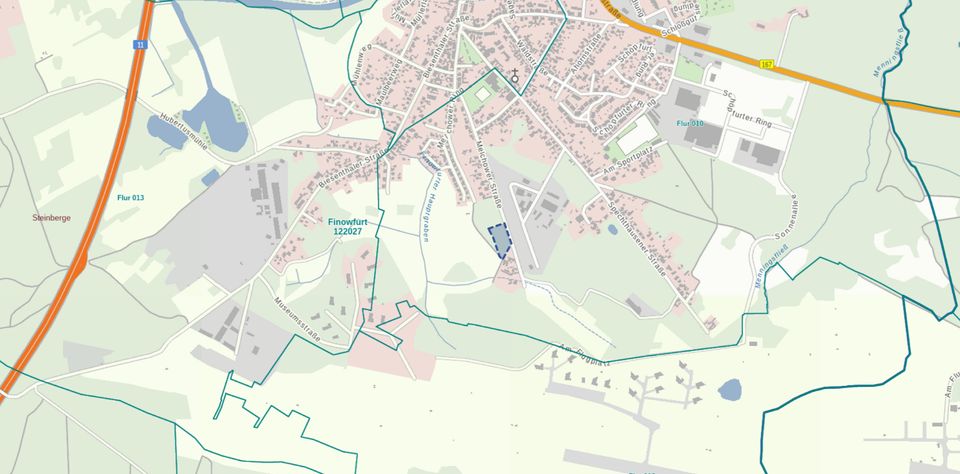 Waldfläche bei Finowfurt, Landkreis Barnim im Land Brandenburg in
